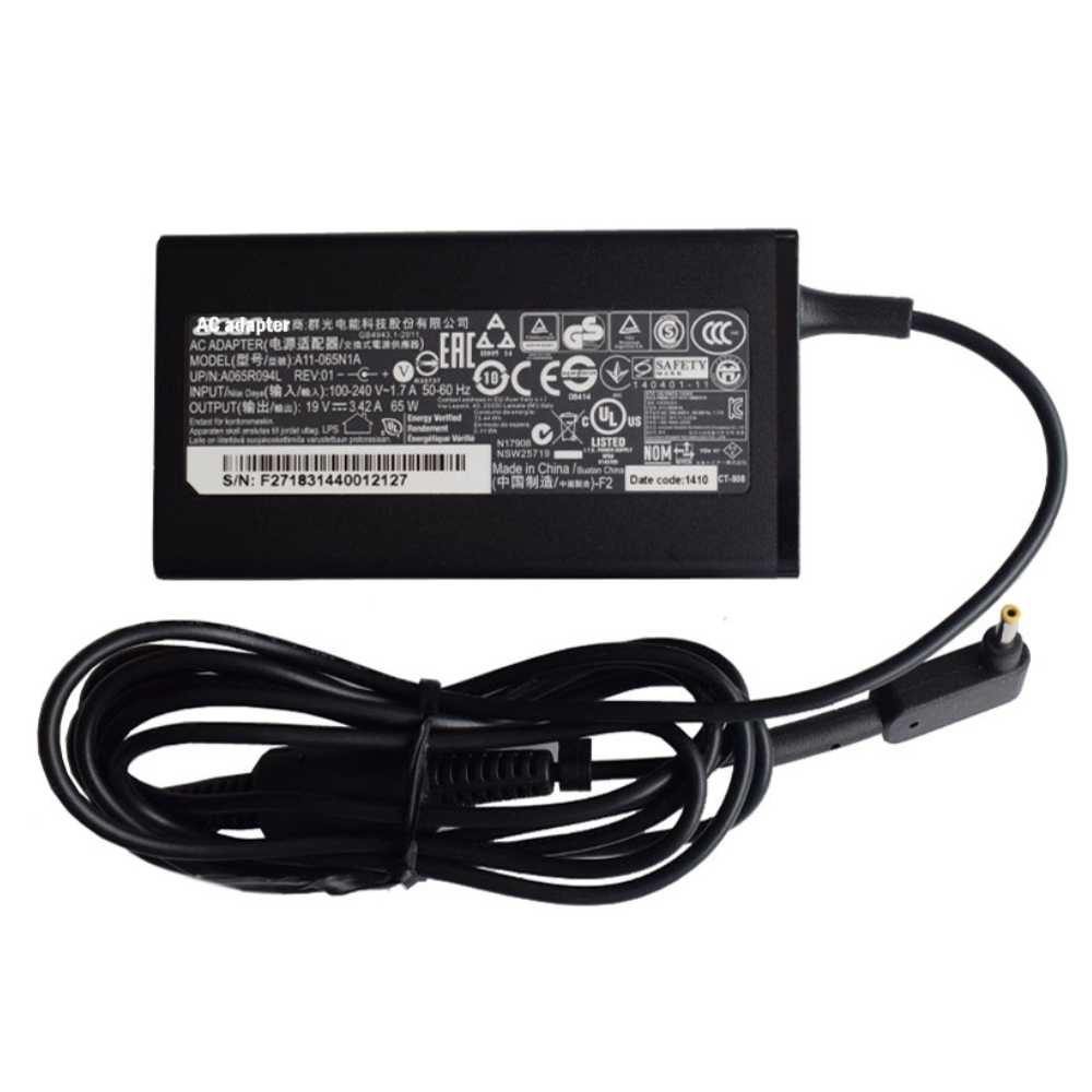 Acer 65W 19V 3.42A adapter for Aspire 15 A15-51M-75CK and A15-51M-76AR