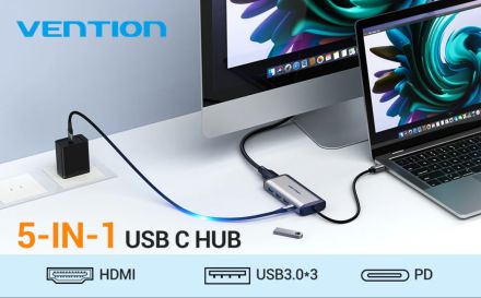 Vention USB-C Multi-functional 5 in 1 Docking Station4