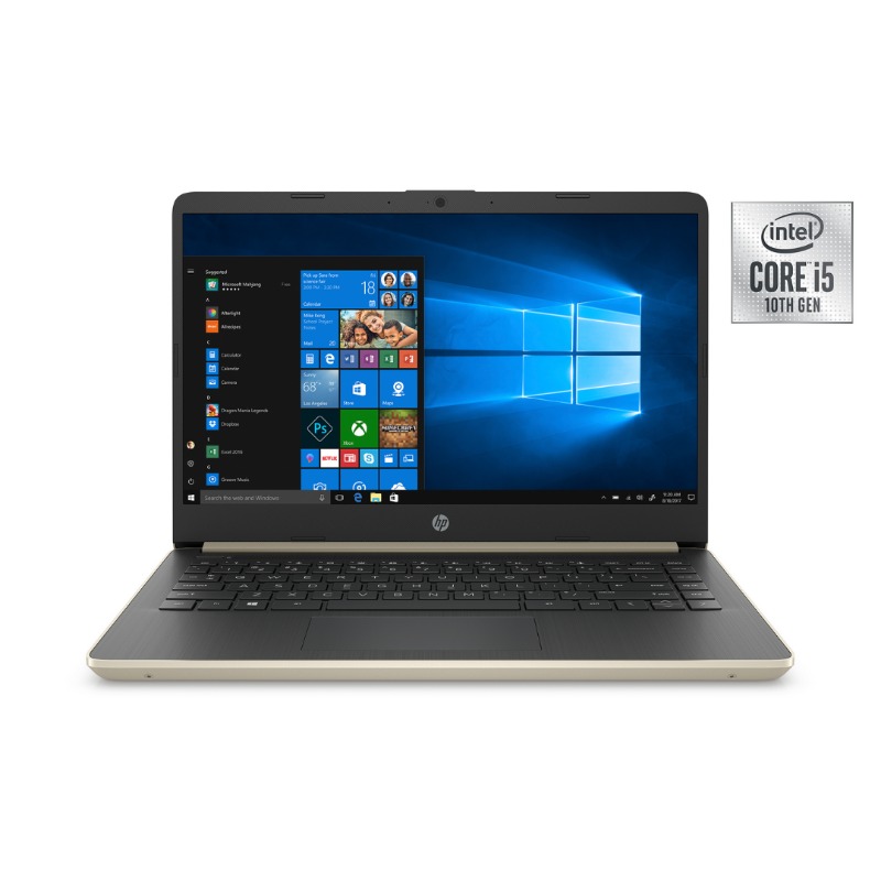 Hp 14-dq1040wm Laptop, Intel Core i5-1035G1, 8 GB SDRAM, 256GB SSD+16GB Optane, Pale Gold4