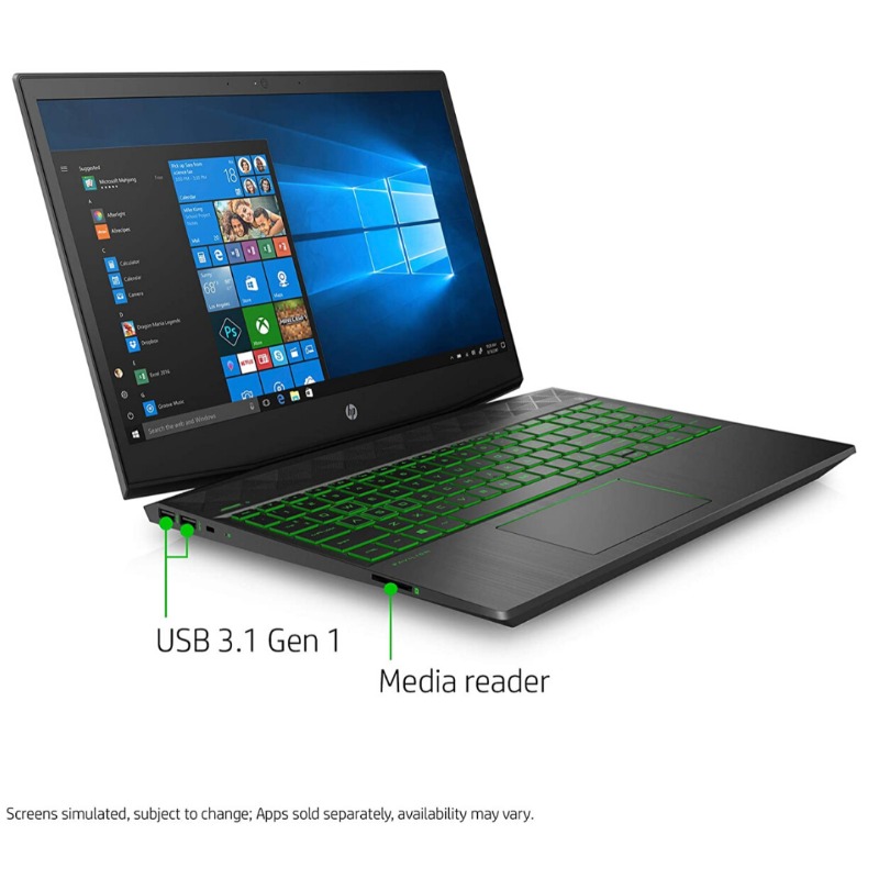 HP Pavilion Gaming 15, Intel Core i5-8300H Processor, NVIDIA GeForce GTX 1050 , 8 GB RAM, 1 TB hard drive , Windows 10 0