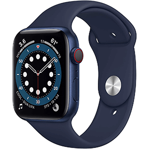 New Apple Watch Series 6 (GPS, 44mm) - Blue Aluminum Case with Deep Navy Sport Band