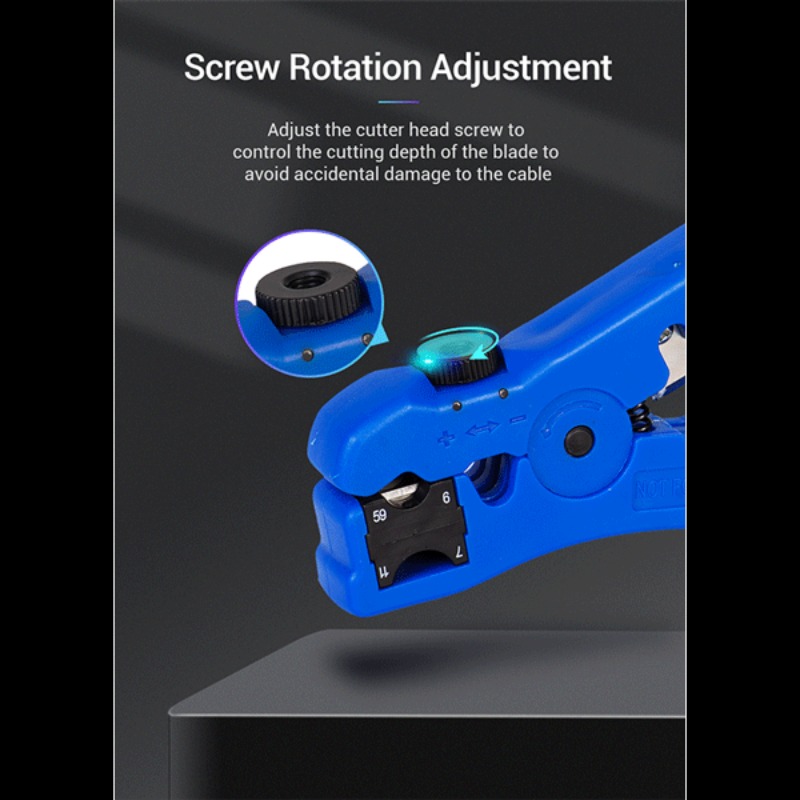 Vention KEBL0 Multifunctional Cable Stripper Network Cable Cutter Stripping Pliers Tool Coaxial Stripping Tool for Multi-usage2