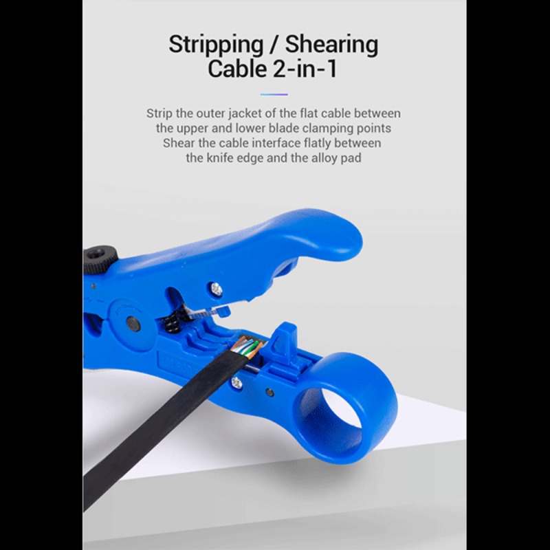 Vention KEBL0 Multifunctional Cable Stripper Network Cable Cutter Stripping Pliers Tool Coaxial Stripping Tool for Multi-usage3