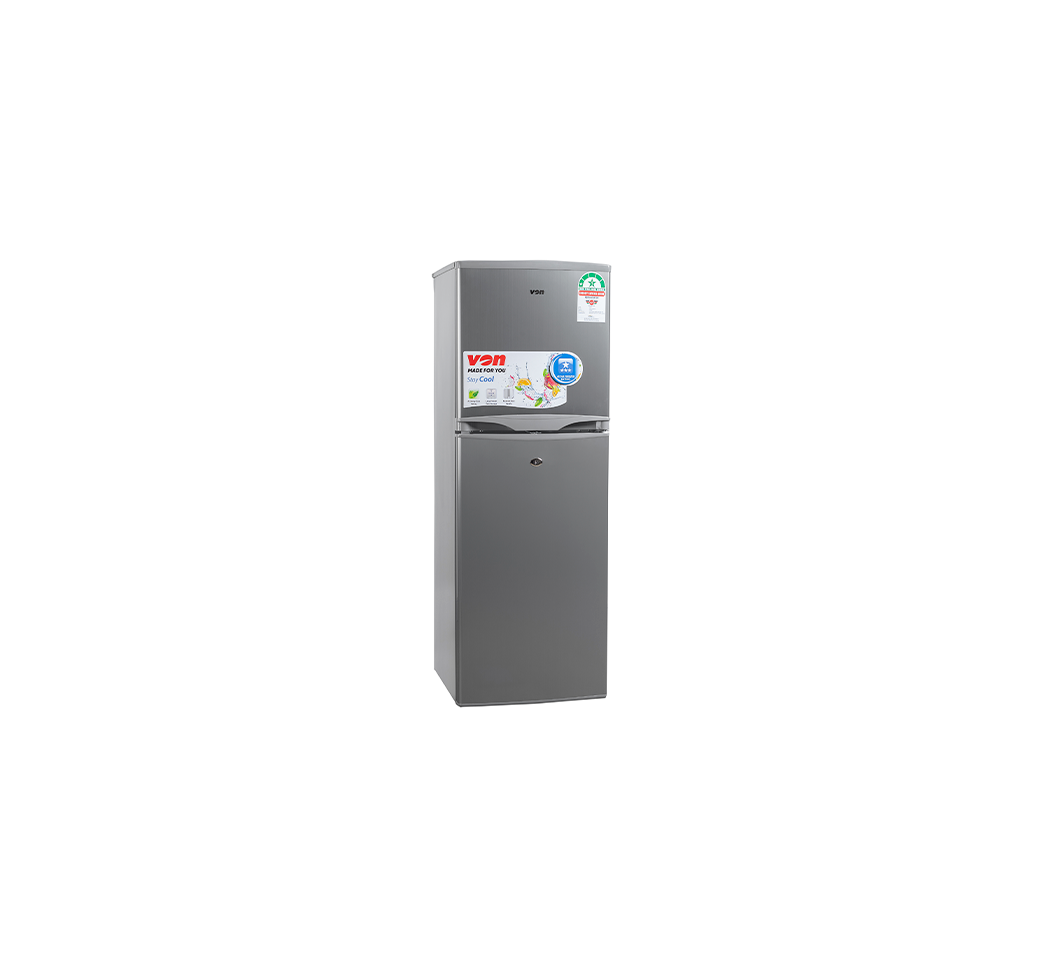 VON VART-22DHS 144L Double Door Refrigerator – Frost Silver3