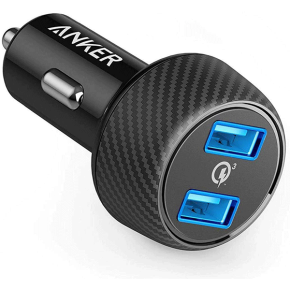 Anker Quick Charge 3.0 39W Dual USB Car Charger Adapter, PowerDrive Speed 24