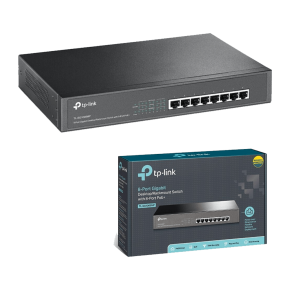 TP-Link 8-Port 10/100/1000Mbps Gigabit Desktop/Rackmount Switch- TL-SG1008MP0