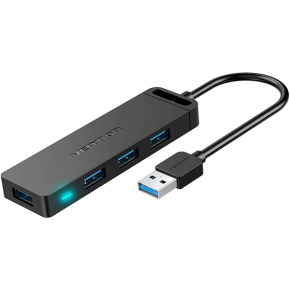 VENTION 4-Port USB 3.0 Hub Ultra-Slim Data USB Splitter 4