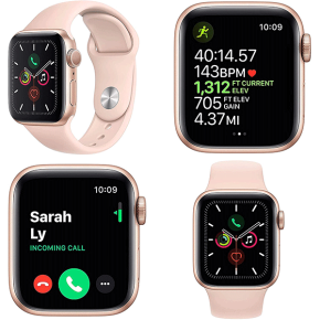 Apple Watch Series 4 (GPS, 44MM) - Gold Aluminum Case with Pink Sand Sport Band4