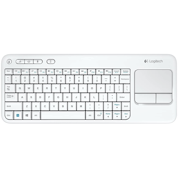 Logitech Wireless Keyboard with TouchPad K400 Plus  (920-007146) - White0