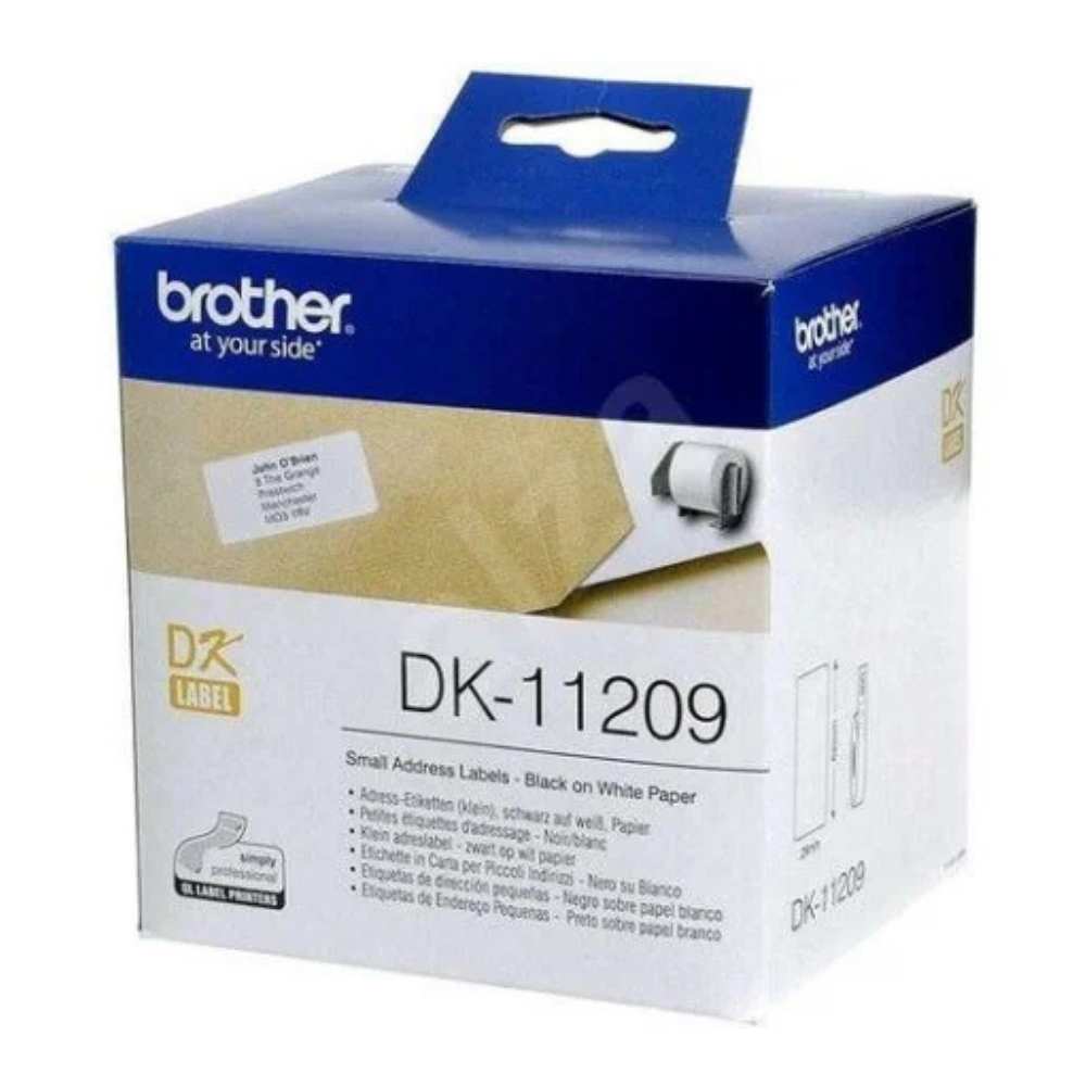 Brother DK-11209 Black On White Tape
