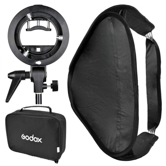 Godox Softbox Speedlite with S-type bracket and Grid (60cm x60cm)0