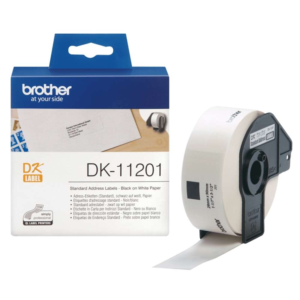 Brother DK-11201 400 x Black on White Tape2