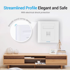 VENTION 2 PORT KEYSTONE JACK WALL FACE PLATE0