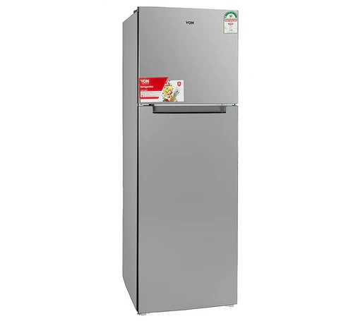 VON VART-36NHS 251L Double Door No Frost Fridge – Silver2
