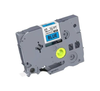 12mm x 8M Black on blue label tape0