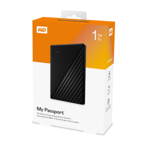 WD My Passport 1TB – Black – WDBYVG0010BBK-WESN0