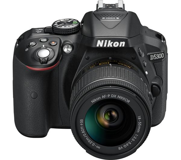 Nikon D5300 DSLR Camera with AF-P 18-55mm Lens (Black)