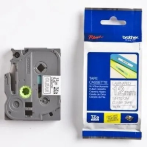 12mm 8m Black on white Tape0