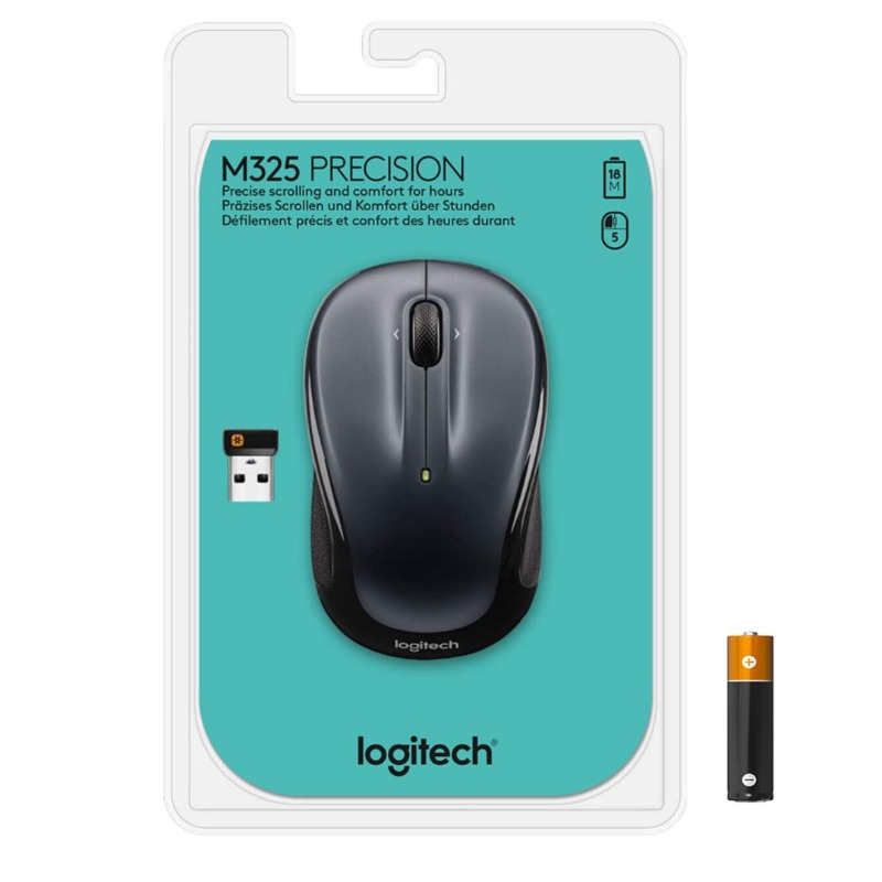 Logitech M325 Wireless Mouse Dark Grey (910-002142)