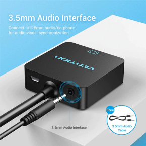 VENTION HDMI TO VGA CONVERTER WITH FEMALE MICRO USB AND AUDIO PORT - VEN-ACRBB3