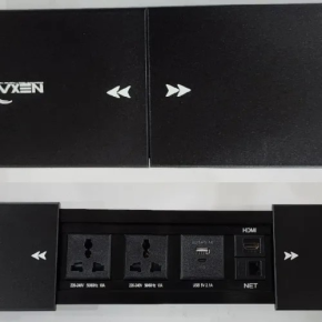 Nexa Multifunction Slide Cover Socket (Black)