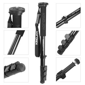 Kingjoy MP208F black Flip Lock Monopod3