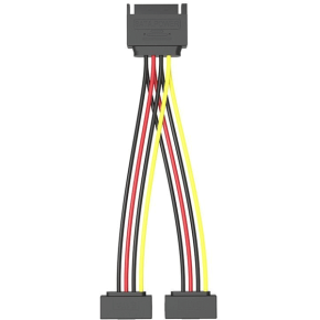 Vention SAT 15P Male to Female Power Splitter Cable 0.15 Meter Black  (KDBBB)3