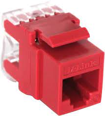 D-Link Cat6 UTP 180 Punch Down Keystone Jack - Red Colour (NKJ-C6Red1B21)0