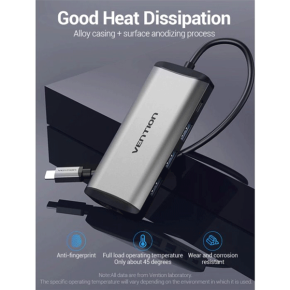 Vention USB Type C to Multi-Function 5 IN 1 Hub/ Docking Station (VEN-TGPBB)3