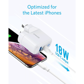 Anker Wall Charger USB C, 30W 2-Port Compact USB C Charger with 18W Power Delivery and 12W PowerIQ, PowerPort PD 2 3