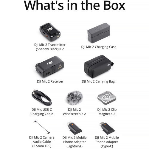 DJI Mic 2 2-Person Compact Digital Wireless Microphone System3