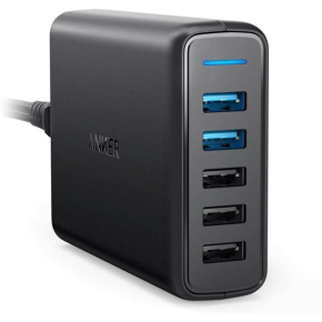 Anker 63W 5-Port USB Wall Charger with Dual Quick Charge 3.0 Ports, PowerPort Speed 5