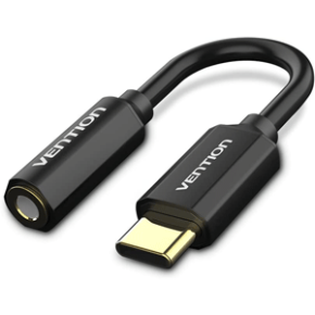 Vention Type-C to 3.5mm Audio Cable 0.1M Black Metal Type CFIBA