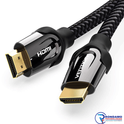 Vention 4K HDMI Cable HDMI 2.0 Cable High Speed 18Gbps,Nylon Braided,Support 3D 1080P,Ethernet and Audio Return (ARC), 15M- VEN-VAA-B05-B1500
