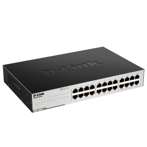 24 port 10/100/1000Base-T unmanaged gigabit switch, Metal Casing (DGS-1024C)4