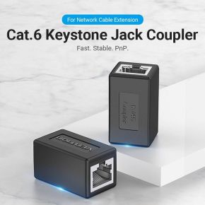Vention Cat.6 FTP Keystone Jack Coupler Black