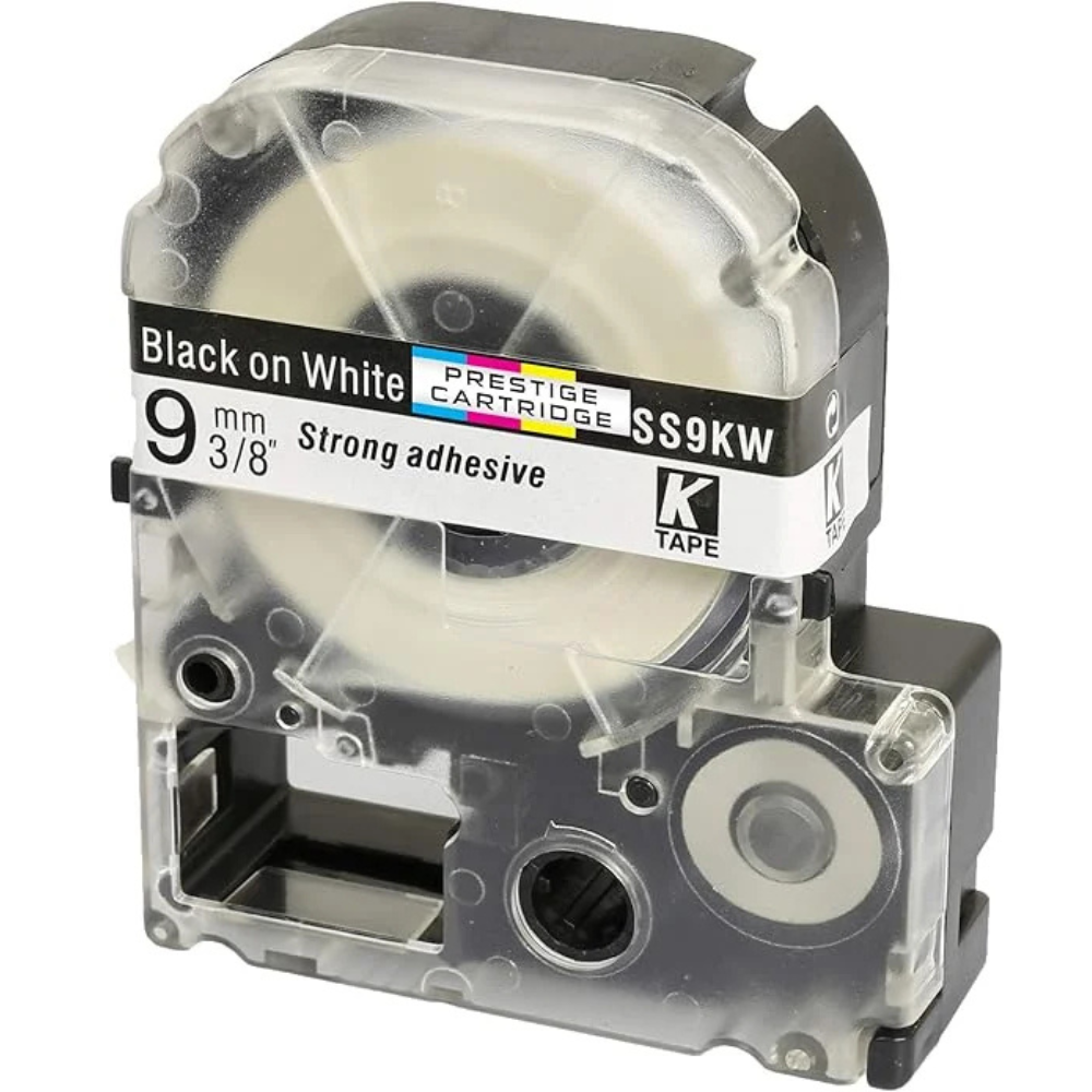 Epson SS-9KW Lable Tape 9mm x 8m Black on White 0