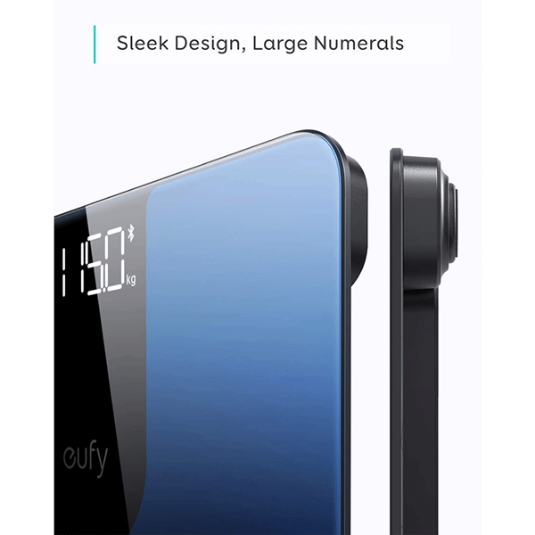 eufy by Anker, Smart Scale P1 with Bluetooth, Body Fat Scale, Wireless Digital Bathroom Scale, 14 Measurements, Weight/Body Fat/BMI, Fitness Body Composition Analysis, Black/White, lbs/kg3