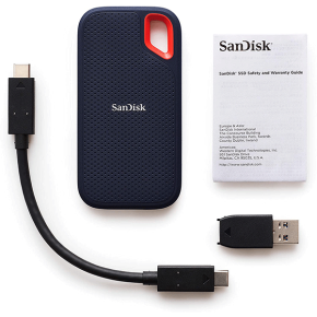 SanDisk 1TB Extreme Portable External SSD - Up to 550MB/s - USB-C, USB 3.1 - SDSSDE60-1T00-G254
