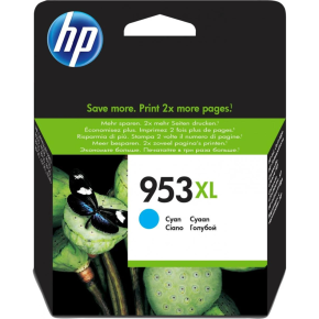 HP 953XL High Yield Cyan Original Ink Cartridge- F6U16AE0