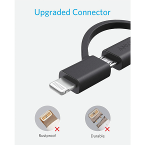 Anker Powerline II 3-in-1 Cable, Lightning/Type C/Micro USB Cable3